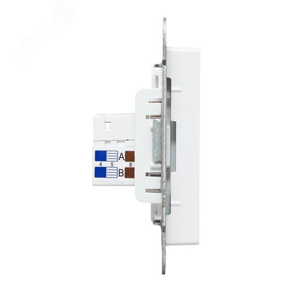 Эпика Механизм розетки RJ45 - 2шт (cat5) белый EKF