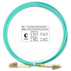 Патч-корд оптический duplex 2м LC-LC 50/125MM OM3 LSZH