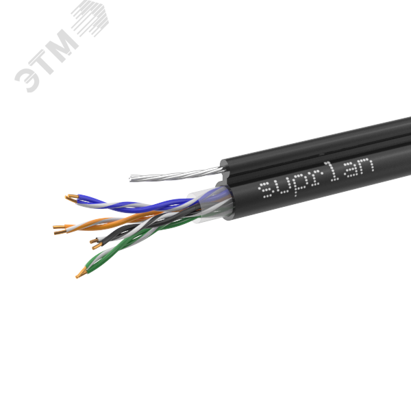 Витая пара U/UTP кат 5e 4x2xAWG24 Standart Cu PE OUT T-FG8 трос 305м