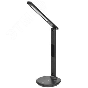 Светильник LIGHTING светодиодный настольный 2011 7Вт на подставке QI-заряд USB-выход кожа черный