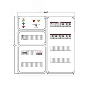 Щит управления электрообогревом DEVIBOX HR 9x2800 D330 (в комплекте с терморегулятором и датчиком температуры)