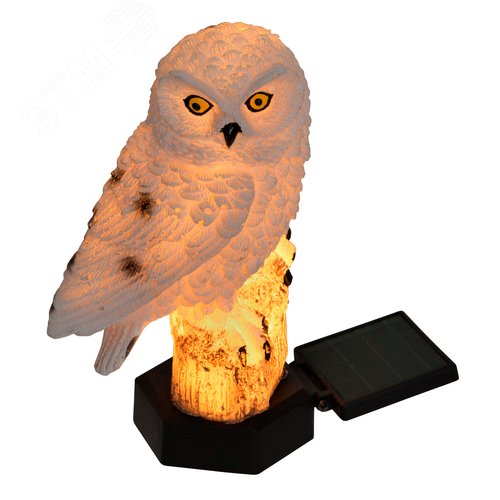 Садовый светильник на солнечной батарее Полярная сова 1 светодиод Теплый белый свет 1xАA Ni-Mh аккумулятор в комплекте IP44  USL-S-823/PM290 POLAR OWL