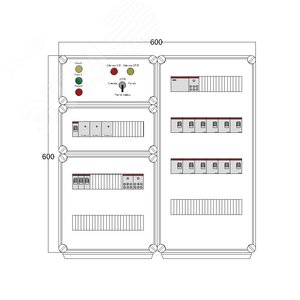 Щит управления электрообогревом DEVIBOX HR 12x1700 3хD330 (в комплекте с терморегулятором и датчиком температуры)