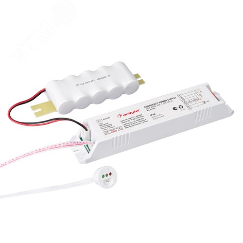 Блок аварийного питания ARL IP20 пластик 2 года ARJ-EMG-6W-1.5H-NiCd