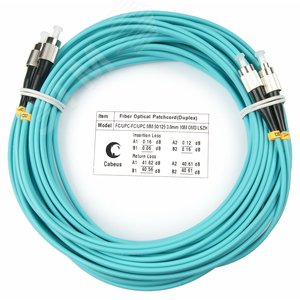 Патч-корд оптический duplex 15м FC-FC 50/125MM OM3 LSZH