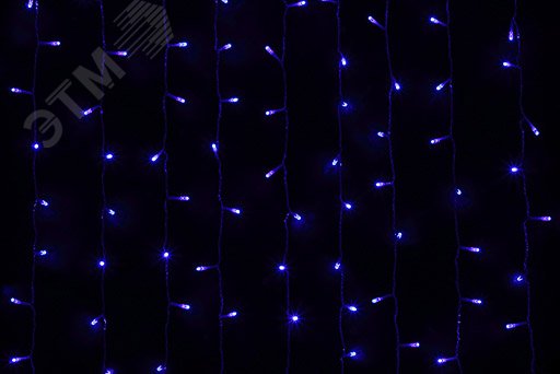 Гирлянда Занавес световой 625LED 2.5х1.5м уличный синий