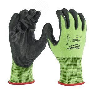 Перчатки защитные Hi-Vis Cut level (Хай Виз Кат Левел) 5/E, M/8
