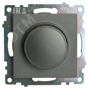 Выключатель диммирующий TRIAC (механизм) 250В 500W серия Катрин графит STEKKER