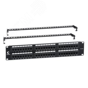 Патч-панель IDC 19' (2U), 48 портов RJ-45, категория 6a, Dual IDC, с задним кабельным организатором
