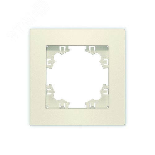 Рамка одноместная горизонтальная Афина слоновая кость (ivory) (еврослот)