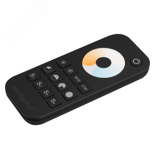 Пульт SMART-R34-MIX Black 1 зона, 2.4G ARL, IP20 пластик, 5 лет