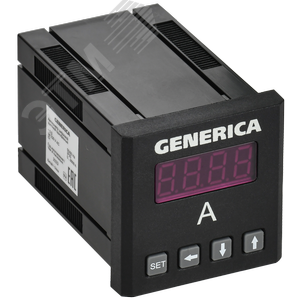 Амперметр цифровой щитовой однофазный 48х48 мм LED GENERICA
