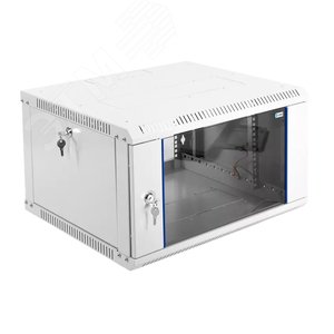 Шкаф телекоммуникационный настенный разборный 6U (600х520) дверь стекло