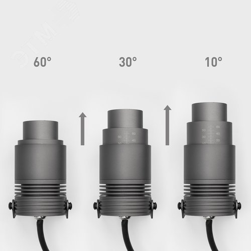 Светильник ALT-RAY-ZOOM-R61-12W Warm3000 (DG, 10-60 deg, 230 В) (ARL, IP67, металл, 3 года)