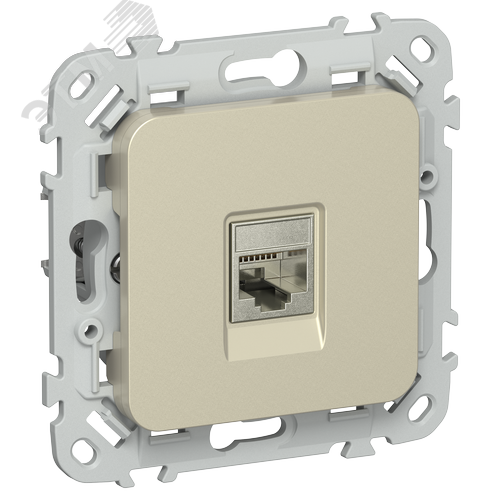 FLITE Розетка компьютерная RJ45 категория 5Е STP РК5е-1-1-ФлШ шампань IEK