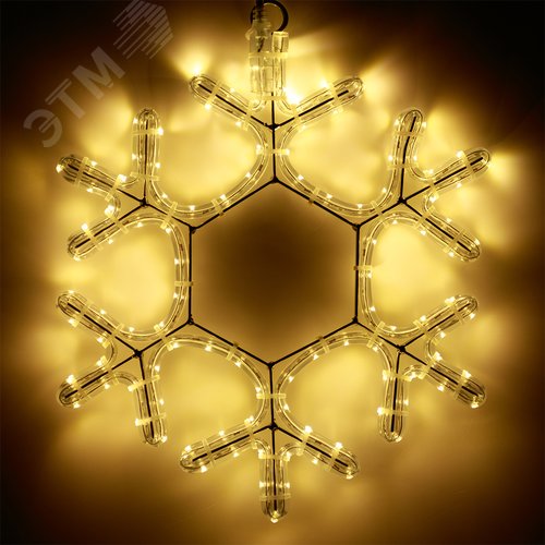 Фигура снежинка ARD-SNOWFLAKE-M7-450x375-108LED   Warm 230V, 6.5W Ardecoled, IP65