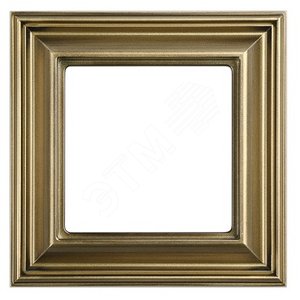 Рамка 1-местная для вертикальной и горизонтальной установки. Серия- Eco DECO. Материал- термопласт. Цвет- антик.