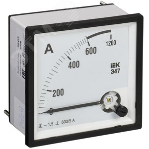 Амперметр Э47 600/5А 72х72 AC включение через трансформатор 1.5 класс точности