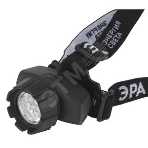 Фонарь налобный светодиодный 3Вт 130Лм IP40 LED 4 режима на батарейках 3xAAA (в комплект не входят) GB-604 черный