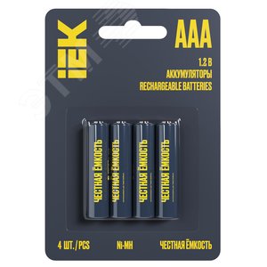 Аккумулятор GREEN Ni-MH AAA 1100мАч (4шт/блистер) IEK