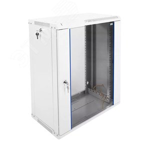 Шкаф телекоммуникационный настенный разборный 15U (600х350) дверь стекло