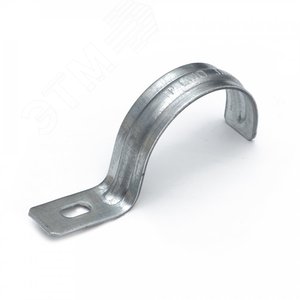 Скоба металлическая однолапковая усиленная противопожарная СМОУ d38-40 мм (50 шт/уп)