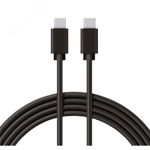Кабель Type-C - Type-C 3A, 1m, PVC, black, 18-1829,