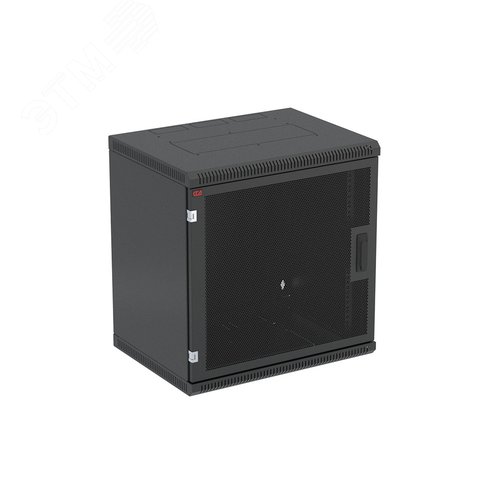 Шкаф телекоммуникационный настенный разборный черный 12U 600x650 ШТ-НСр-12U-600-650-П-Ч дверь перфорированная