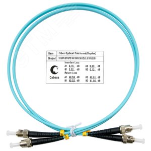 Патч-корд оптический duplex 1м ST-ST 50/125MM OM3 LSZH
