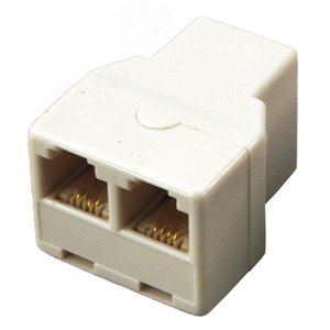 Телефонный двойник RJ-14(6P4C) (гнездо - 2 гнезда),