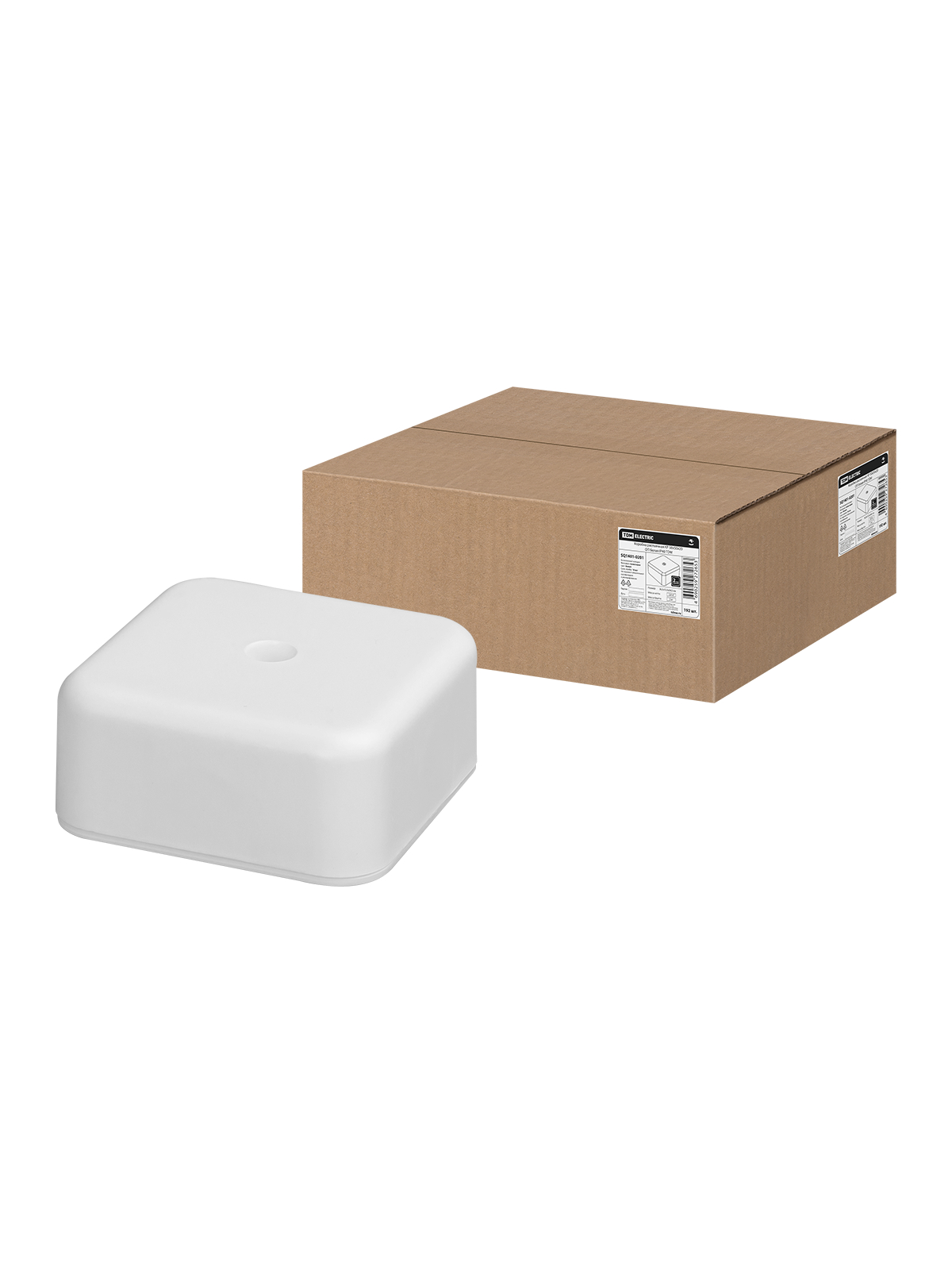 Коробка распаячная КР 50х50х20 ОП белая IP40 TDM