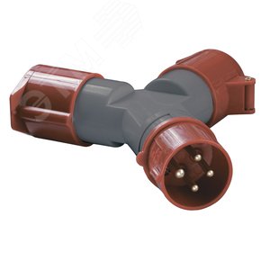 Адаптер двухлучевой16А 3Р+PЕ IР44 380В TS1012-214