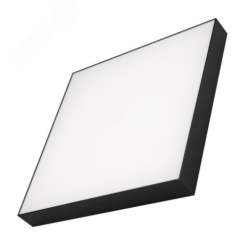 Светильник IM-QUADRO-EMERGENCY-3H-S500x500-54W Warm3000 BK, 120 deg, 230V IP40 металл, 2 года