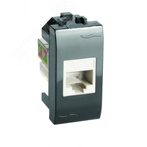 Розетка компьютерная RJ45 категория 6 1 разъем    Brava черная