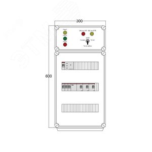 Щит управления электрообогревом HS 3x1700 D316 (в комплекте с терморегулятором и датчиком температуры)