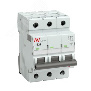 Выключатель автоматический AV-10 3P 20A (B) 10kA AVERES