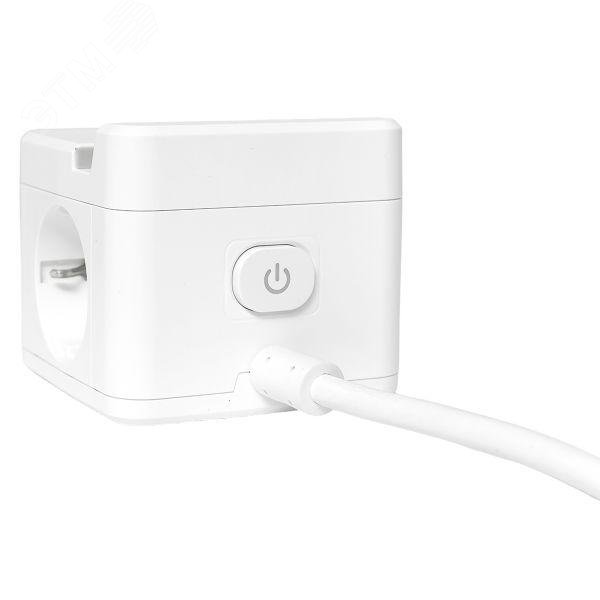 УдлинительКуб 2 гнезда 1USB + 2Type C с быт рой   зарядкой, подставкой под телефон и ночником 1,    3 метра 1мм2"