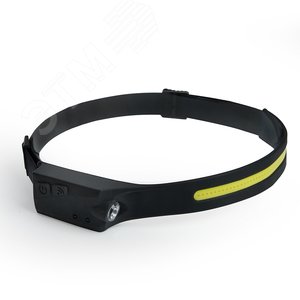 Фонарь светодиодный налобный аккумуляторный 5W 1500mAh USB IP44 ABS-пластикастик резина