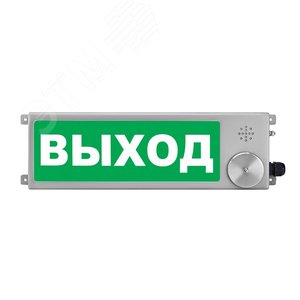 Оповещатель взрывозащищенный свето-звуковое табло ТСЗВ-Exm-Н-Прометей, ''Выход'', З/Б, 12-36В