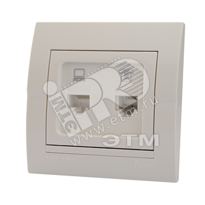 DERIY Розетка RJ45+RJ11 белый