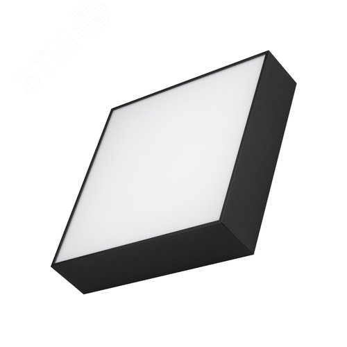 Светильник IM-QUADRO-EMERGENCY-3H-S250x250-28W Warm3000 BK, 120 deg, 230V, IP40 металл, 2 года