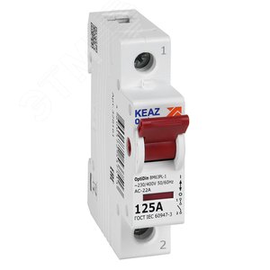 Выключатель нагрузки 1П 125А 400В OptiDin BM63PL-1125-УХЛ3 (ВМ63PL)