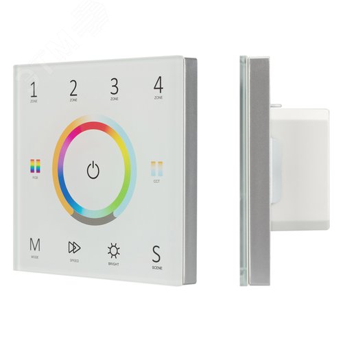 Панель Sens SMART-P67-MULTI White 230V, 4 зоны, 2.4G ARL, IP20 пластик, 5 лет