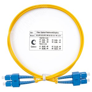 Патч-корд оптический duplex 1м SC-SC 9/125 sm LSZH