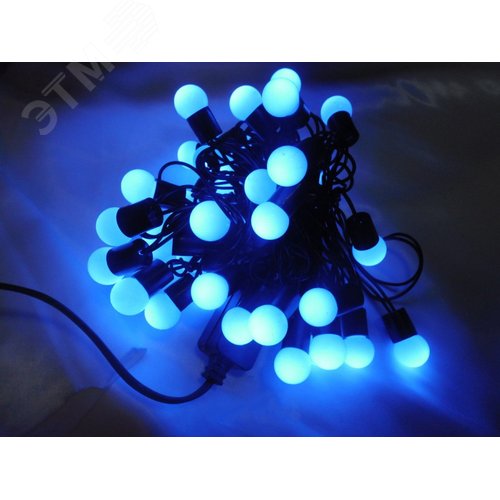 Электрогирлянда Жемчужные шарики 80LED 4 м синяя