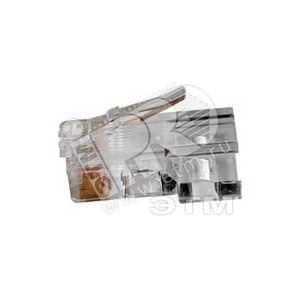 Разъем RJ-458P8C под витую пару категория 3 6 / 6 микродюймов универсальный 100 шт