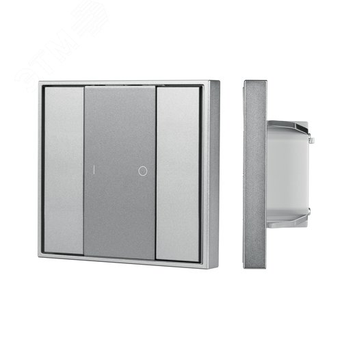 Панель кнопочная INTELLIGENT DALI-201-23-1G-DIM-DT6-IN Silver BUS, Frame IARL, IP20 металл, 3 года