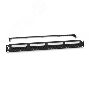 Патч-панель IDC 19' (1U), 24 порта RJ-45, категория 6, Dual IDC, с задним кабельным организатором, new