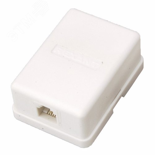 Розетка телефонная внешняя, 1 порт UTP, RJ-11 (6P2C), CAT3