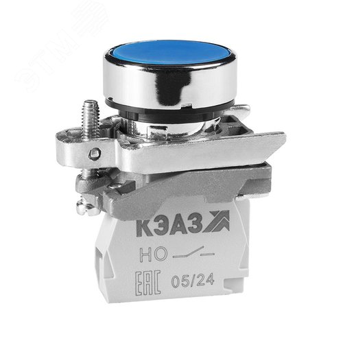 Кнопка КМЕ4520мС-синий-2но+0нз-цилиндр-IP54-КЭАЗ